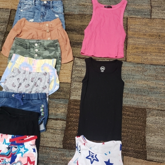 Girls size 4 summer clothing bundle of 16 mostly shorts - Picture 6 of 9